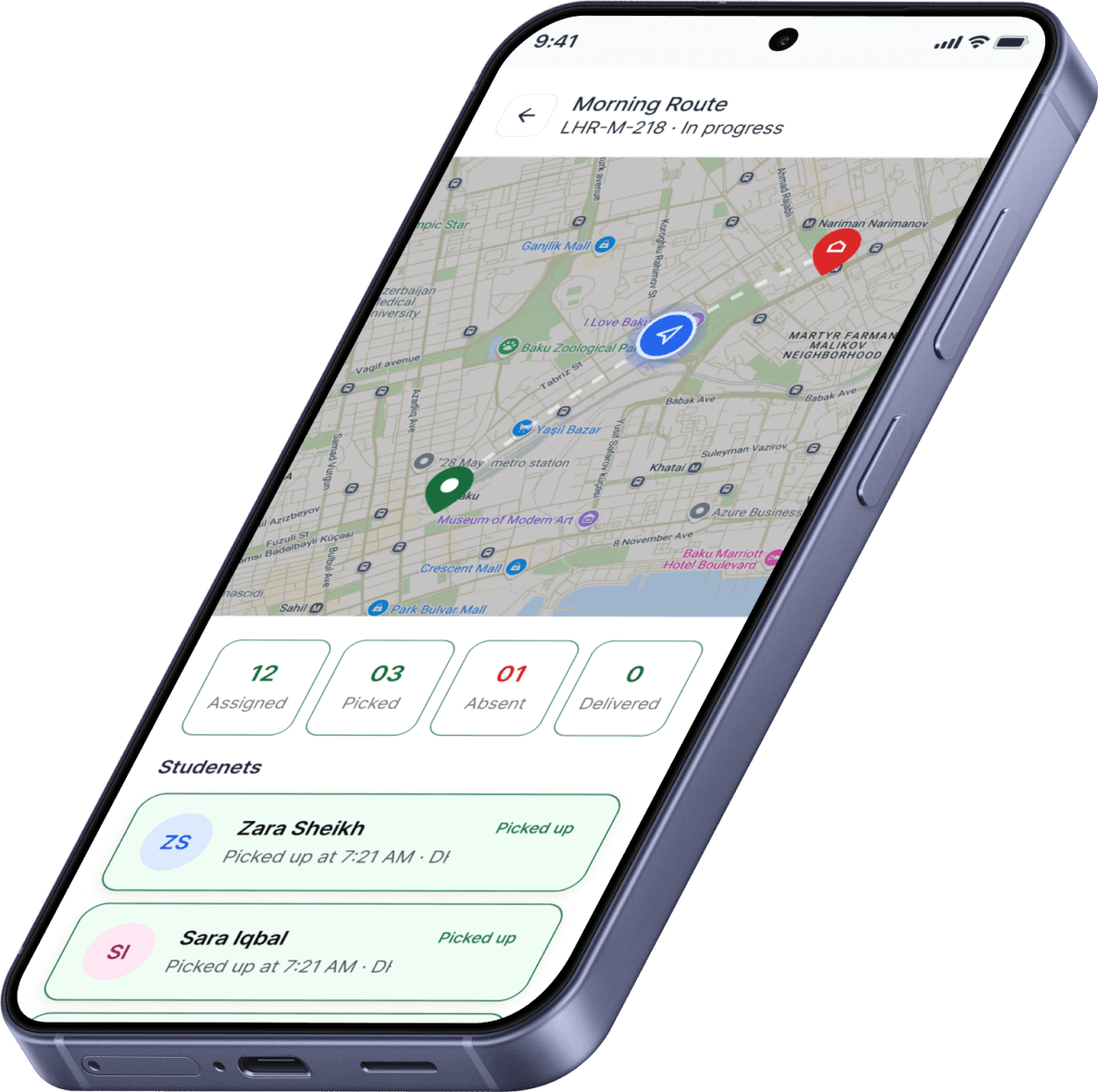 Driver App Mockup